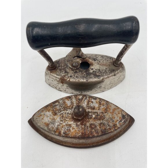 Antique Dover Sad Iron Wooden Handle Detachable Base - Picture 5 of 7